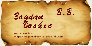 Bogdan Boškić vizit kartica